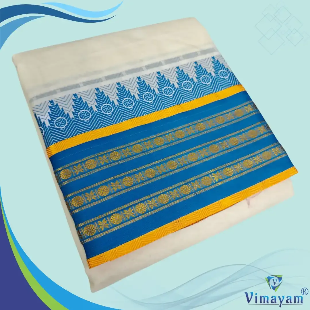 Triple star premium quality dhoti - Assorted border colours - Vimayam Dhoties