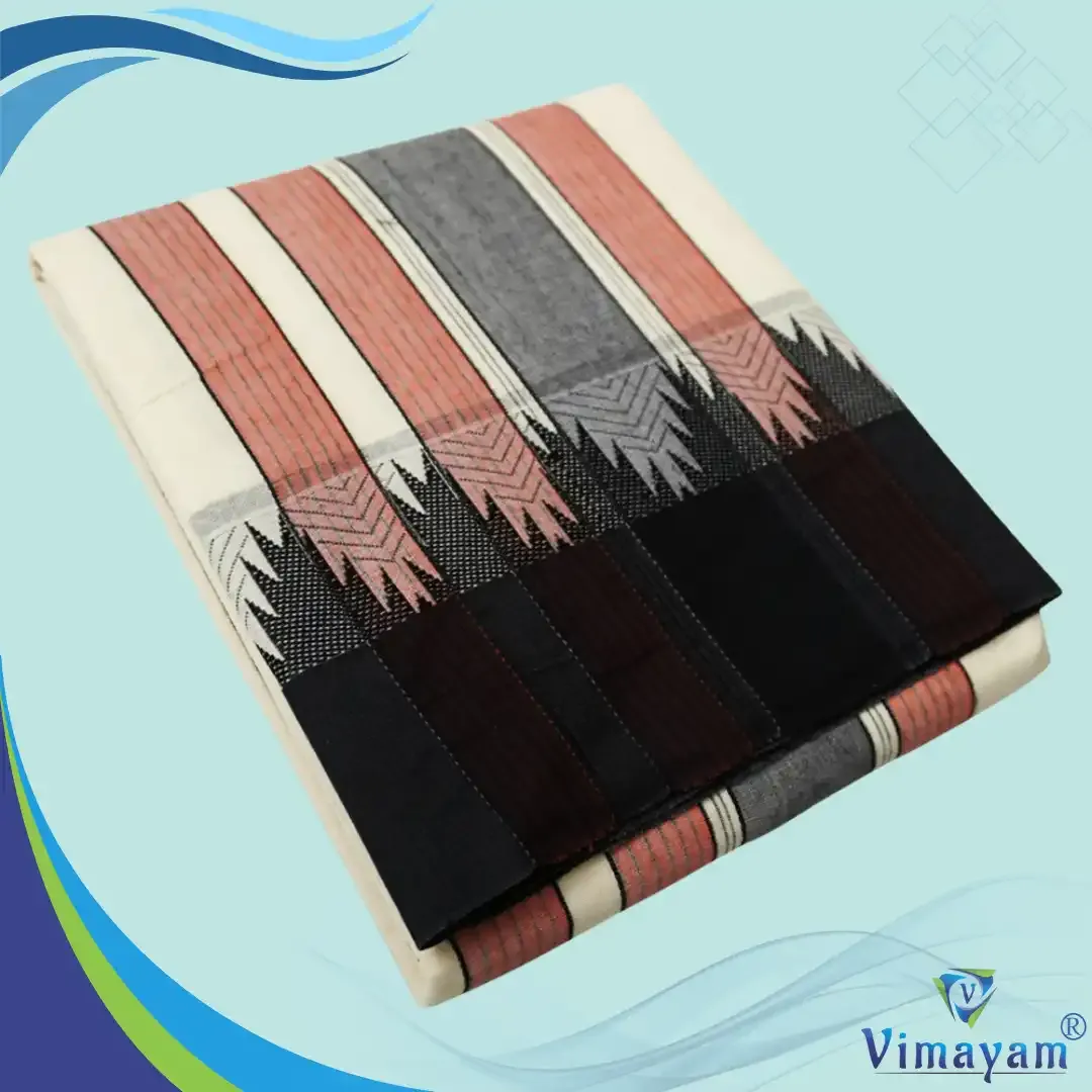 Black border dhoti thalamboo vaishnava dhoti  - Vimayam Dhoties