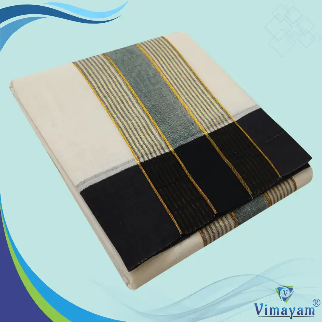 Black Border dhoti Plain fancy zari  - Vimayam Dhoties