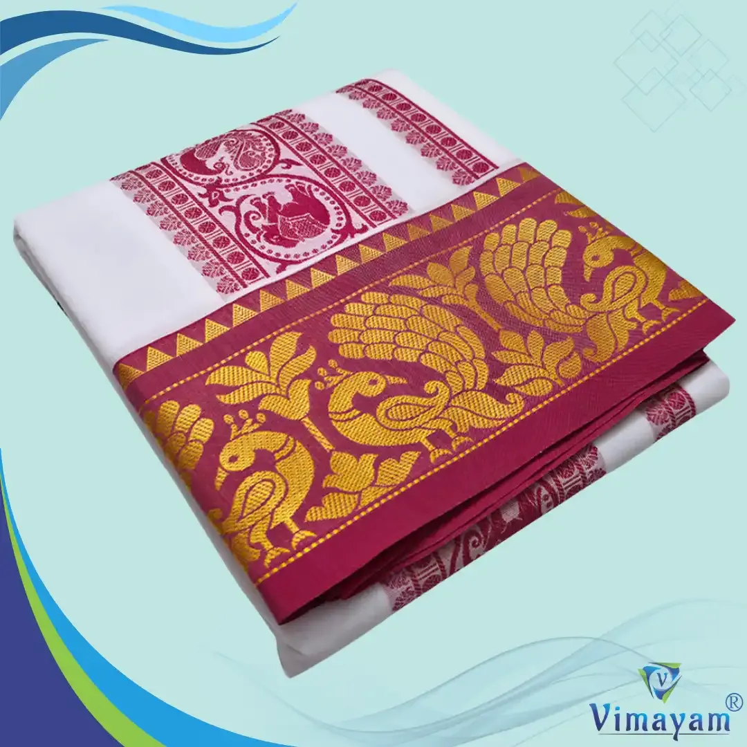 Embose premium quality self double peacock design - Assorted border