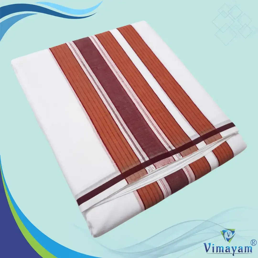 Small border vaishnava dhoti - Assorted border colours - Vimayam Dhoties