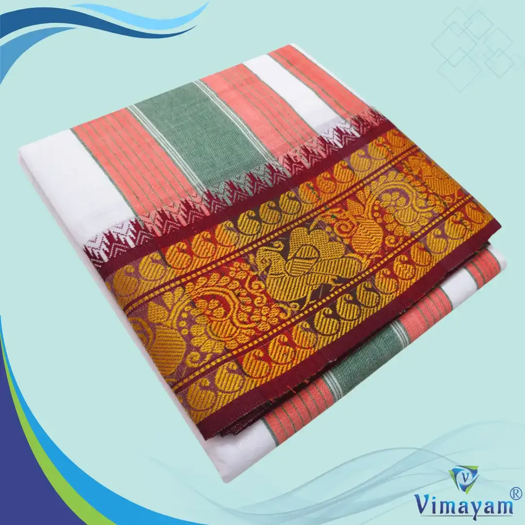 Peacock vaishnava dhoti special quality -