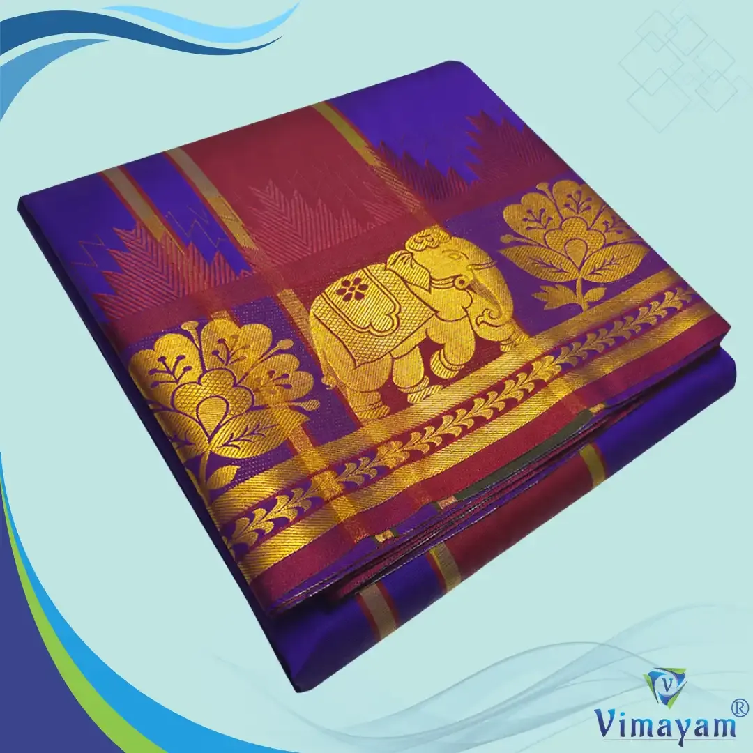 Violet soft silk special quality - Assorted border designs