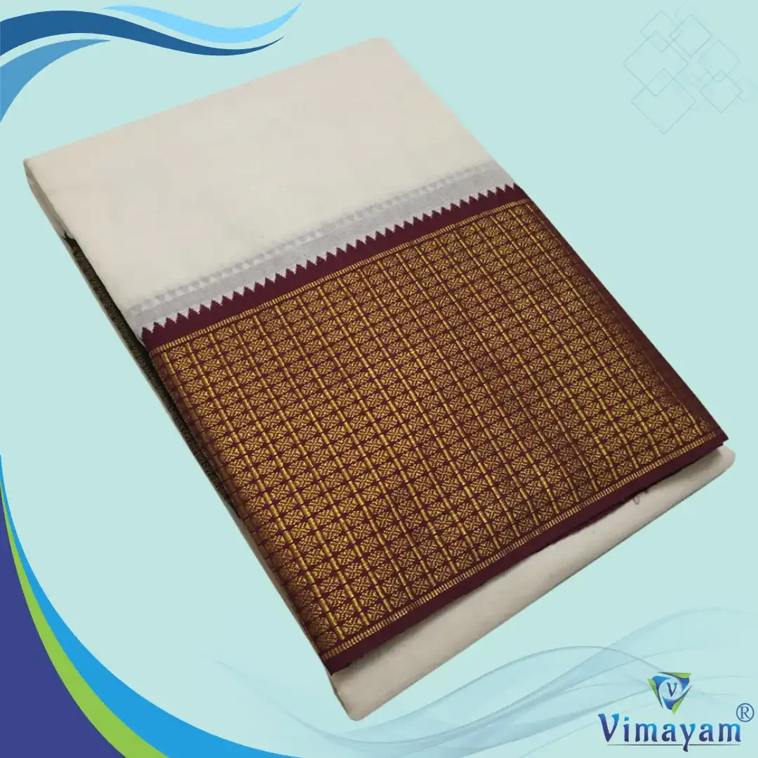 24 Udraj border dhoti - Assorted border colours - Vimayam Dhoties
