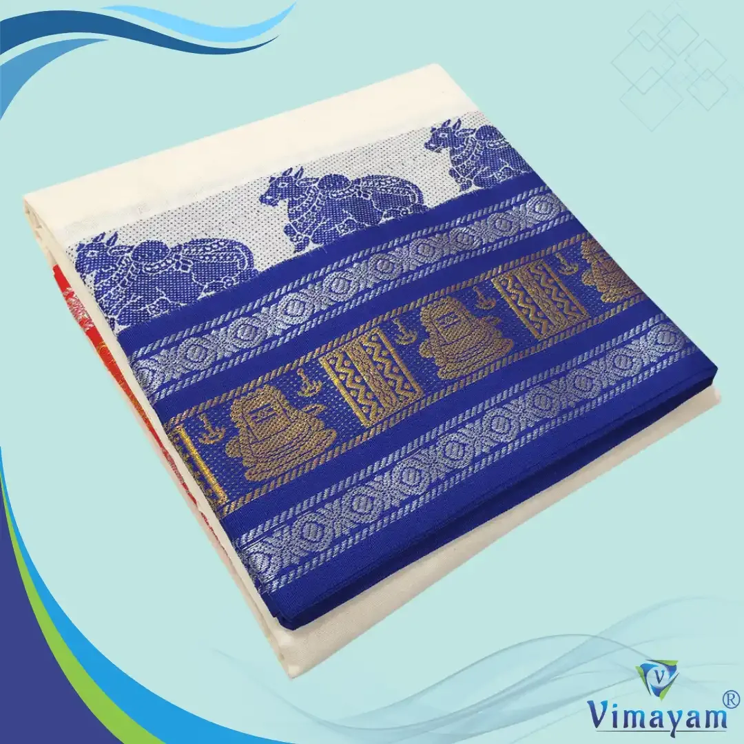 Nandhi sivan premium quality dhoti - Assorted border colours