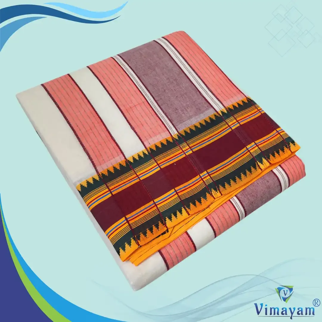 Double colour premium quality vaishnava dhoti