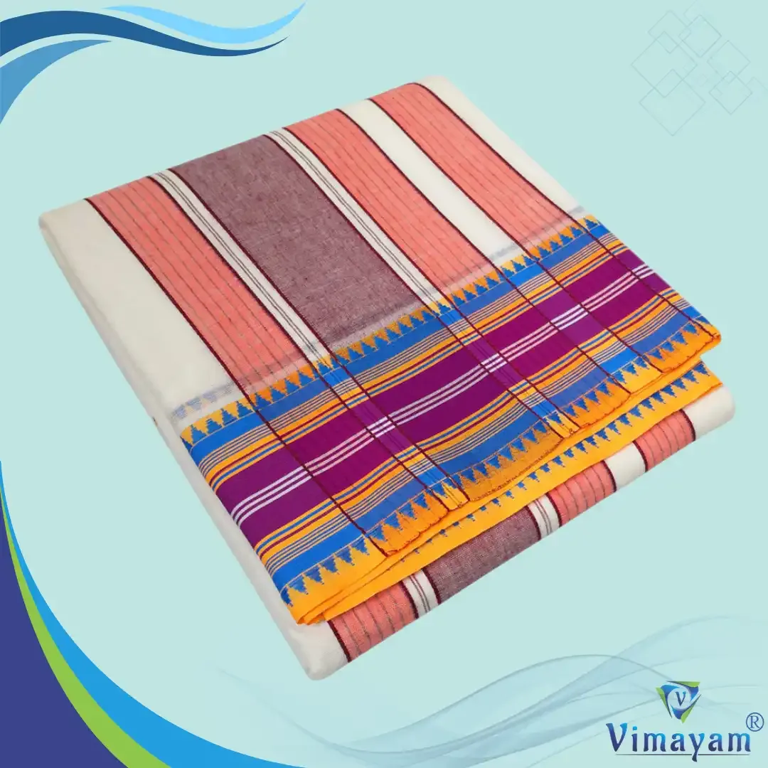 Tri colour fancy premium quality vaishnava dhoti