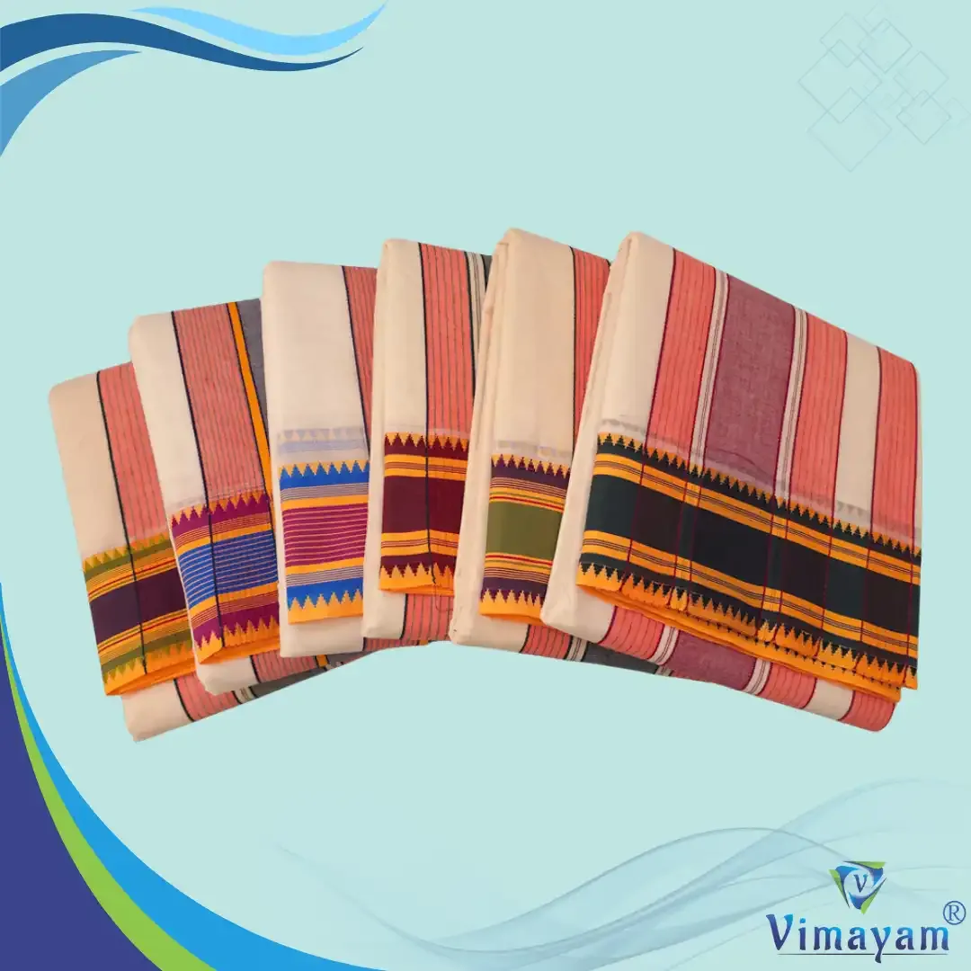 Double colour premium quality vaishnava dhoti - Vimayam Dhoties