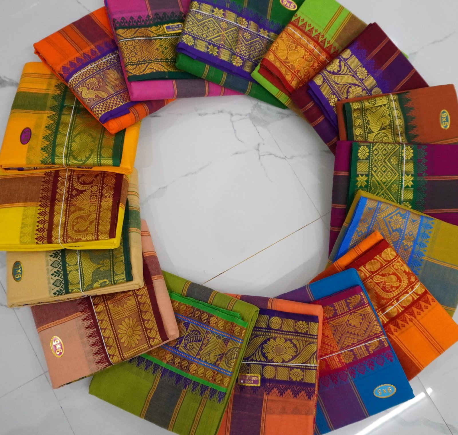 Colour Jaquad Dhoties