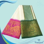 Elephant Designed 10" Border Premium Quality Dhoti - Image 2