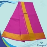 Pink Color Dhoti with Golden Zari Border - Image 2