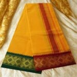 Mango Cotton Colour Fine Quality Dhoti 3 Inch Border - Image 2