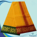 Mango Cotton Colour Fine Quality Dhoti 3 Inch Border - Image 2
