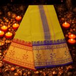 Golden Brown Cotton Colour Fine Quality Dhoti 8 Inch Border - Image 2