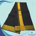 Black Color Dhoti with Golden Zari Border - Image 2