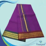 Purple Color Dhoti with Udraj/Coin Border Dhoti - Image 2