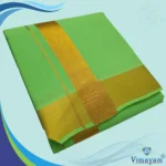 Parrot Green Color Dhoti with Golden Zari Border