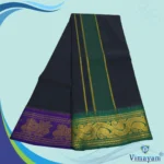 Black Color Premium Cotton 5 Inch Designed Border Dhoti - Image 2