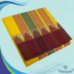 Temple Border Yellow Premium Quality Assorted Border Dhoti 9X5