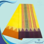 Temple Border Yellow Premium Quality Assorted Border Dhoti 9X5 - Image 3