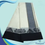 Black Colour Temple Border Half white Dhoti - Image 2