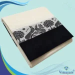 Black Colour Temple Border Half white Dhoti