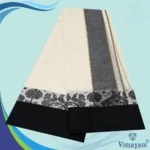 Black Colour Temple Border Half white Dhoti - Image 4