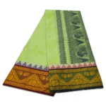 Pista Green Colour Premium Embose Cotton Dhoti with Towel 9X5 - Image 2