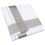 2 Inch Silver Zari Border White Dhoti