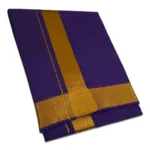 Violet Color Dhoti with Golden Zari Border