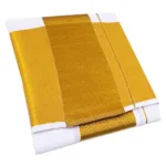 7 Inch Golden Zari Border White Dhoti