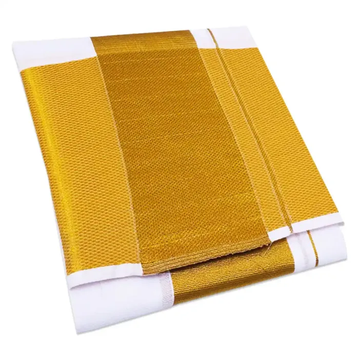 7 Inch Golden Zari Border White Dhoti - Image 1