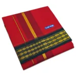 Red Color Dhoti with Udraj/Coin Border Lungi 2 Meter