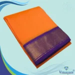 Orange Colour Art Silk MayilKan Colour Dhoti