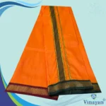 Orange Colour art Silk MayilKan Colour Dhoti - Image 2