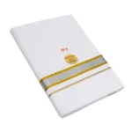 White Color Dhoti with Silver Gold Border Dhoti/Lungi