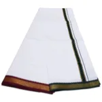 White Color Dhoti with MayilKan Border Dhoti/Lungi - Image 2