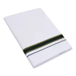 White Color Dhoti with MayilKan Border Dhoti/Lungi