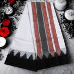 Black Border Vaishnava Dhoti Pure Cotton with temple Tower Best Quality - Image 2