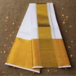 7 Inch Golden Zari Premium Quality White Dhoti - Image 2