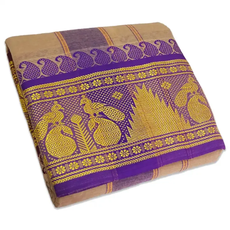 Beige colour dhoti 8 inch