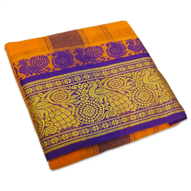 Light Orange Colour Dhoti 8 Inch