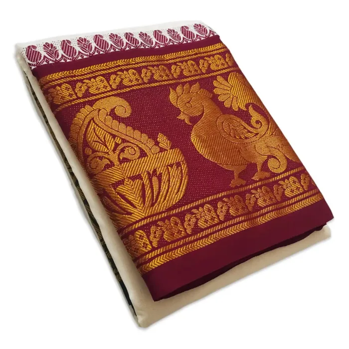 Annam Designed 12" Border Dhoti - Image 1
