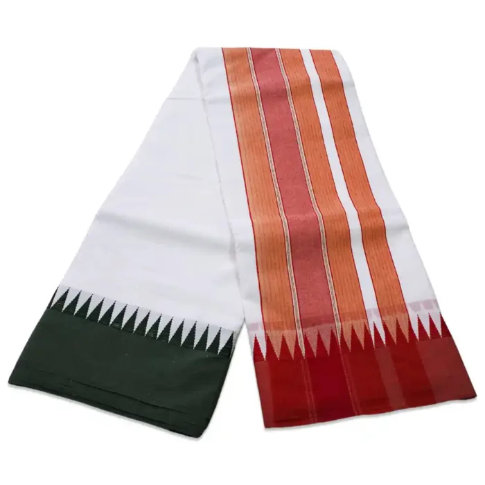 Bavanji Mokku White Vaishnava Dhoties 9X5 - Image 2