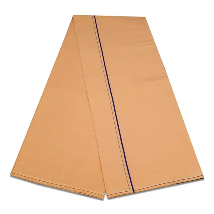 Biscuit Color Mild Border Cotton Lungi/Dhoti - Image 2