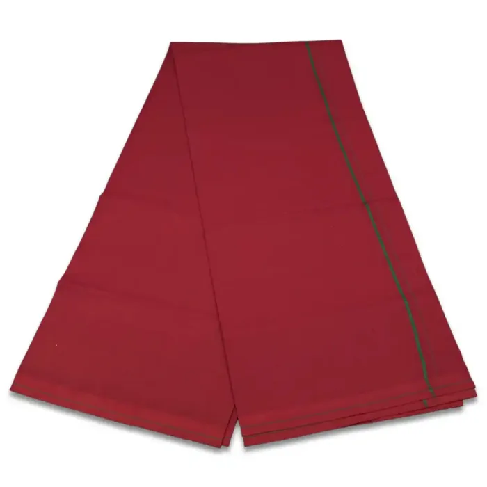 Maroon Color Mild Border Cotton Lungi/Dhoti - Image 2