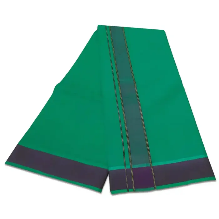 Green Colour Dhoti 2 Inch Gundanji Fine Quality - Image 2
