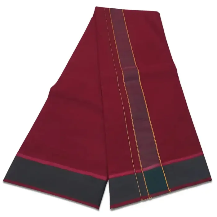 Maroon Colour Dhoti 2 Inch Gundanji Fine Quality - Image 2