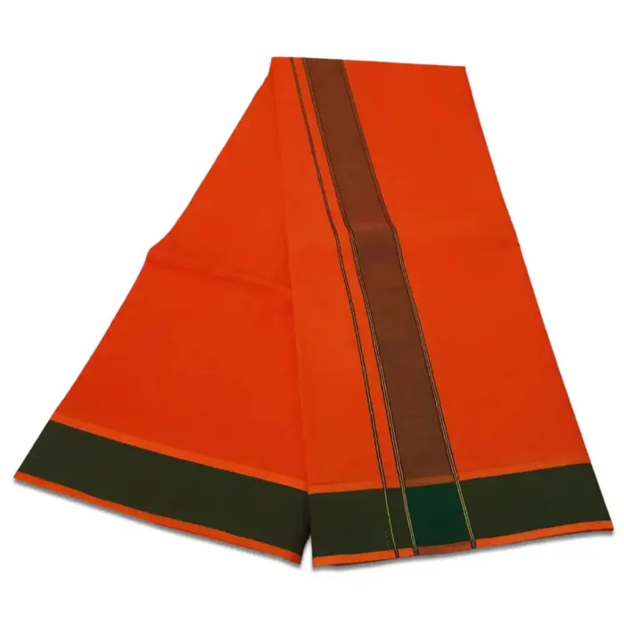 Orange Colour Dhoti 2 Inch Gundanji Fine Quality - Image 2