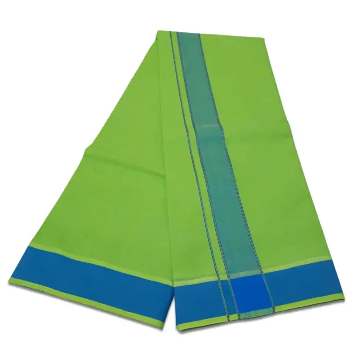 Parrot Green Colour Dhoti 2 Inch Gundanji Fine Quality - Image 2